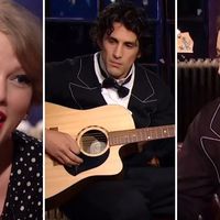 Watch: Taylor Swift performs 'chaperone dads' with Hamish Blake and Andy Lee