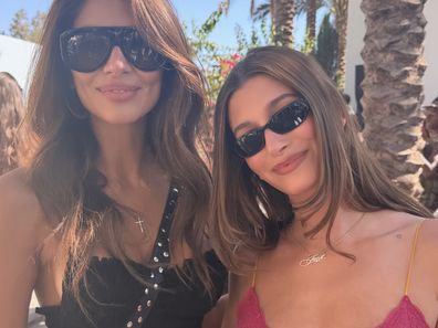 Pia Whitesell and Hailey Bieber