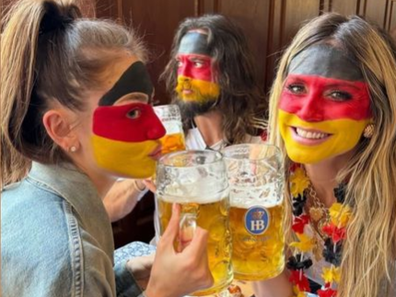 Heidi Klum and daughter Leni Klum support Germany at Euro 2024
