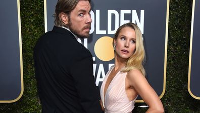 Dax Shepard, left, and Kristen Bell arrive at the 76th annual Golden Globe Awards at the Beverly Hilton Hotel on Sunday, Jan. 6, 2019, in Beverly Hills, California