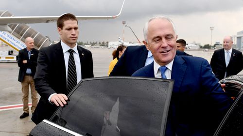 Malcolm Turnbull arrives in Israel