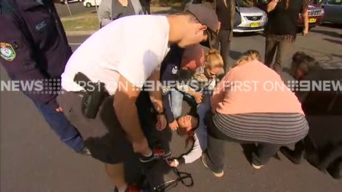 Some of Ms Daley's supporters had to be treated by paramedics. (9NEWS)