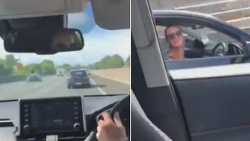 A Gold Coast mum has filmed a road rage incident on the M1.