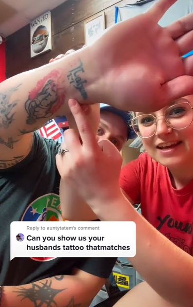 They later showed viewers the tattoo in question.