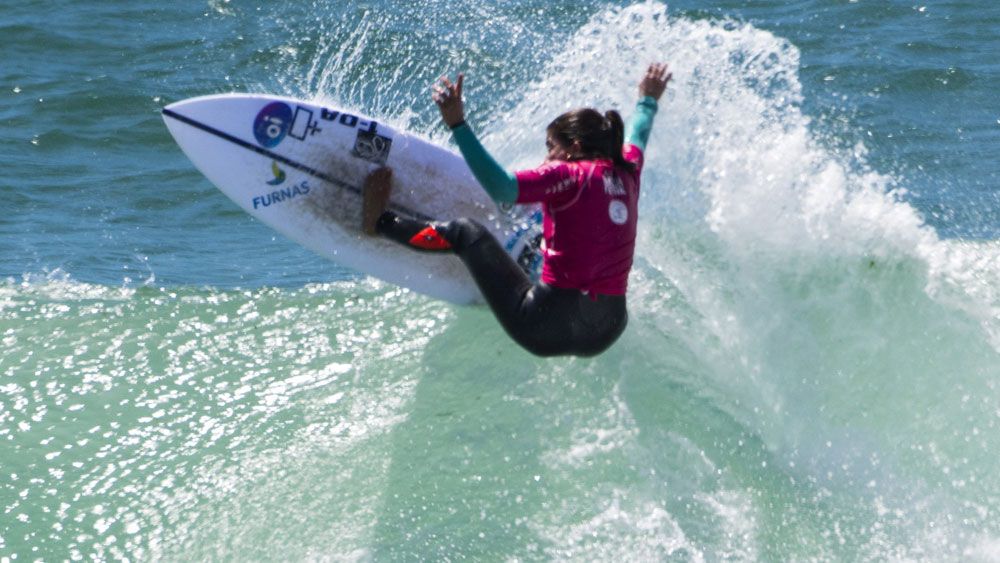 Brazil's Silvana Lima won the women's surfing event in Sydney. (AAP)