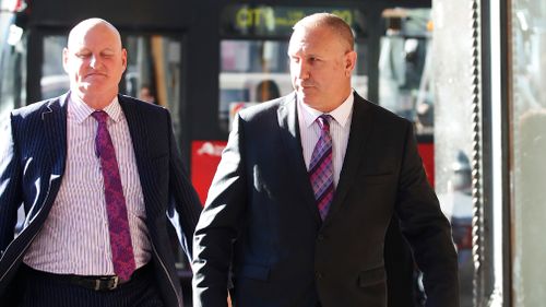Former All Blacks security consultant Adrian Gard arrives at court. (AAP)