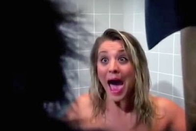 <i>The Big Bang Theory</i> is a family show, but Kaley Cuoco's <i>Psycho</i> spoof shower scene almost pushed it further!