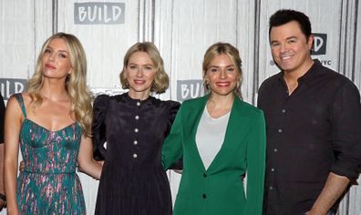 Annabelle Wallis, Naomi Watts, Sienna Miller and Seth MacFarlane attend The Loudest Voice press event