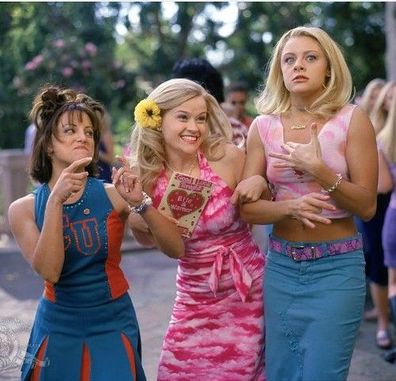 Reese Witherspoon with Legally Blonde co-stars Alanna Ubach and Jessica Cauffiel.