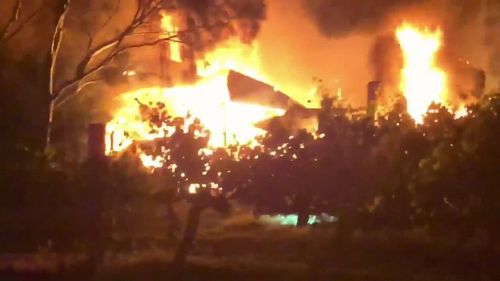 A McLaren Vale home was destroyed by a fire believed to have been caused by a lightning strike.