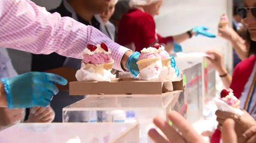 In Brisbane, more than 10,000 sundaes were sold in just a day.