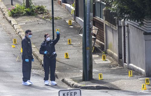 Forensics police outside Forest Lodge's Harold Park Hotel, where a shooting took place on Sunday evening. Monday 18th August, 2025. Photo: Sitthixay Ditthavong