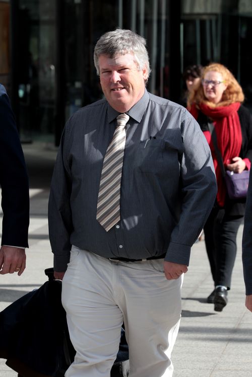 Former hotelier Michael Doherty leaving the Federal Court in Melbourne today after speaking in front of the Banking Royal Commission. Picture: AAP