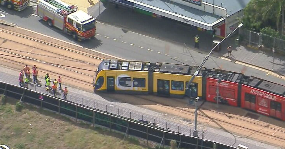 Tram derails at Surfers Paradise on the Gold Coast after medical emergency