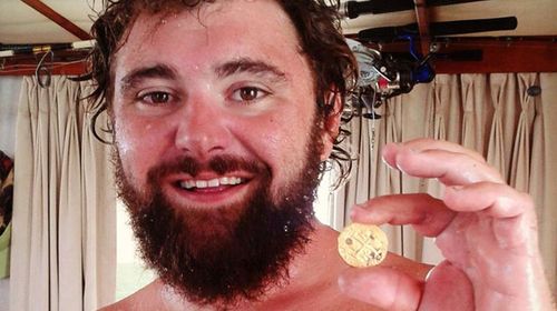 Eric Schmitt with once of his gold treasure finds. (Supplied)