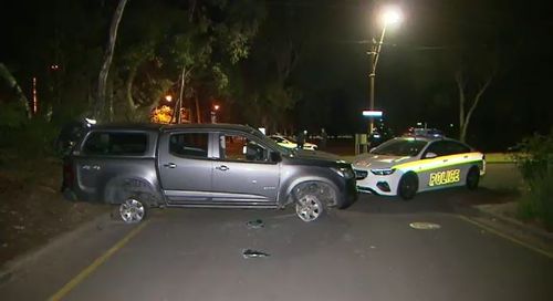 Police allege the women rammed a police car before being arrested.