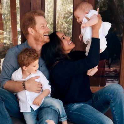 Meghan and Prince Harry's 2021 Christmas card, featuring Archie and Lilibet