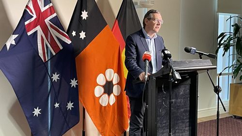 Chief Minister Michael Gunner unveils the launch of home quarantine in the Northern Territory