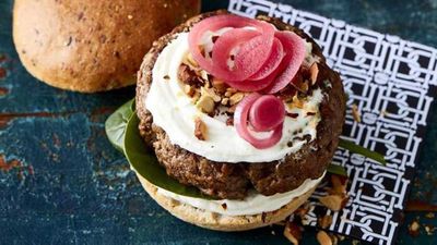 Recipe:&nbsp;<a href="http://kitchen.nine.com.au/2017/08/08/12/33/bar-lucas-grand-s-lamb-burger" target="_top">Bar Luca's grand s-lamb burger</a>