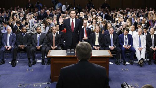 James Comey testifying before Congress last year. (AAP)