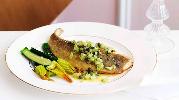 Pan Fried Flathead With Celery Lemon And Capers 9kitchen