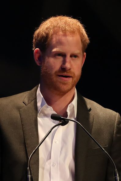 Harry speaks about sustainable tourism summit at the Edinburgh International Conference Centre on February 26, 2020 in Edinburgh, Scotland. 