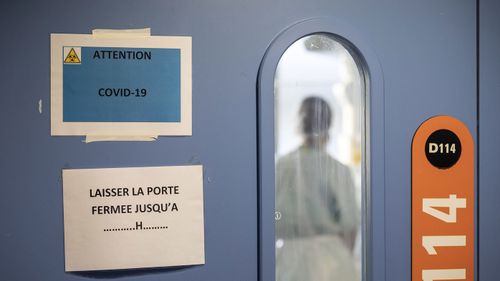 A nurse is seen in a COVID-19 area of the Nouvel Hospital Civil of Strasbourg, Eastern France (Photo: September 2020)