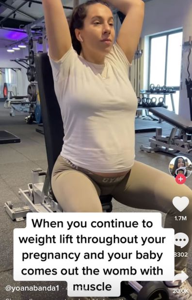 Yoana Banda said her weight lifting resulted in her baby being born with muscles 
