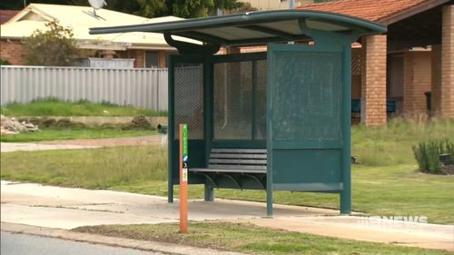 His scene was tracked to a bus stop.