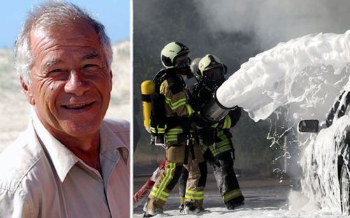 Former NSW firefighter Geoff Zipper believes his cancer is linked with exposure to toxic foam. (Photos: Supplied/AAP)