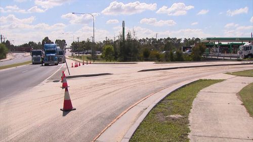 Cream split on roads at western Sydney 