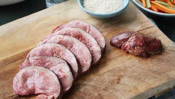 Caitlyn Paterson's five spice lamb mini roast with noodle salad