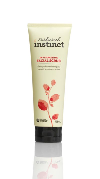<a href="http://www.naturalinstinct.com.au/our-products/face-care/natural-instinct-invigorating-facial-scrub/" target="_blank">Invigorating Facial Scrub, $10.95, Natural Instinct&nbsp;</a>