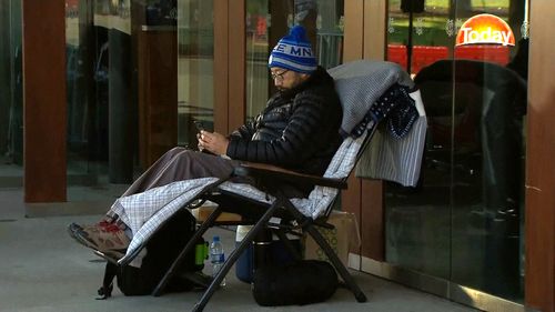 This avid Tigers fan has been staking out the MCC gate since 8pm yesterday.