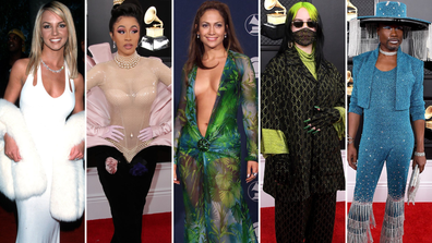A look back at the weirdest fashion moments from the Grammy Awards