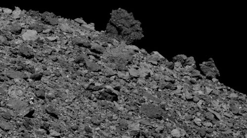 OSIRIS-REx captured this image of the asteroid Bennu on April 12, 2019.