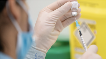 A nurse prepares to administer the Pfizer-BioNTech COVID-19 vaccine to patients at Croydon University Hospital, at the start of the largest ever immunisation programme in the UK&#x27;s history on December 8, 2020 in London, United Kingdom. 