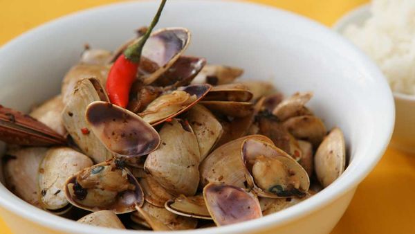 Pipis and black bean sauce. Image: Supplied