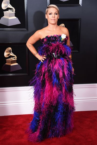 Pink attends the 60th Annual GRAMMY Awards at Madison Square Garden on January 28, 2018 in New York City.