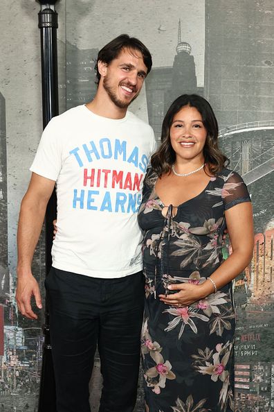 NEW YORK, NY - July 11: Joe Lecicero and Gina Rodriguez -Locicero attend Netflix Live: Katie Taylor vs Amanda Serrano at Madison Square Garden on July 11, 2025 in New York City. (Photo of Cindy ORD/Getty pictures)