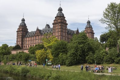 View from from the Main river of Schloss Johannisburg in Aschaffenburg, Germany.