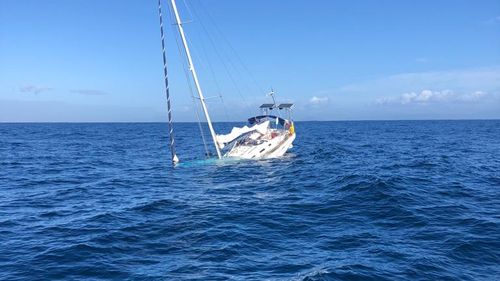 The National Maritime Agency snapped one last photo of the yacht before it vanished under the surface.