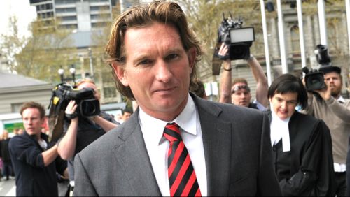 James Hird arrives at court. (AAP)