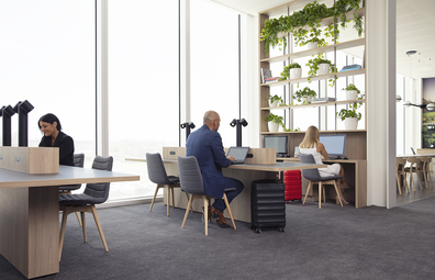 Virgin Australia Adelaide lounge, 'The Library' working hub