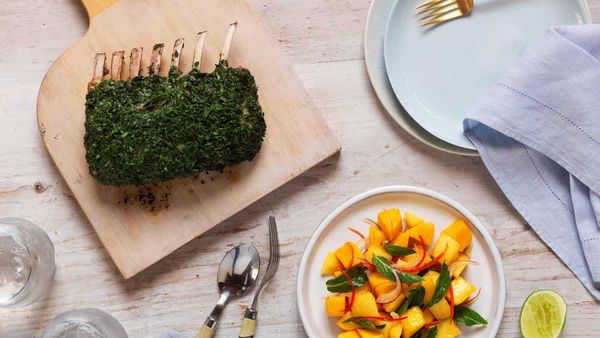 Mango rack of lamb