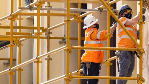 A construction site in Melbourne.