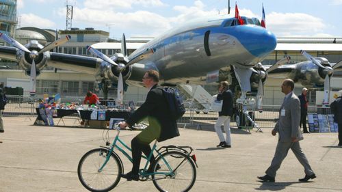 The Lockheed Constellation plane, dubbed the Connie, carried 29 passengers and 11 crew via Darwin, Singapore overnight, Calcutta, Karachi, an overnight in Cairo, and Tripoli.