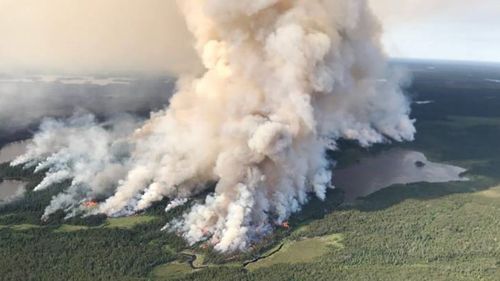 The Kenora 51 forest fire which NSW Fire and Rescue Superintendent Gregory Wright is helping with in Ontario.