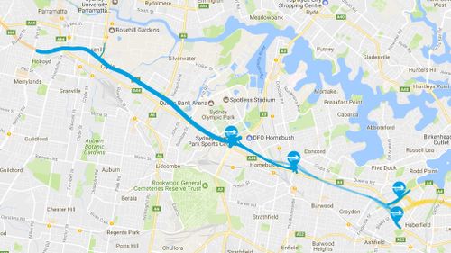 The M4 Widening from Parramatta to Homebush. (WestConnex)