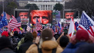 The storming of the US Capitol happened immediately following Donald Trump's rally last week.